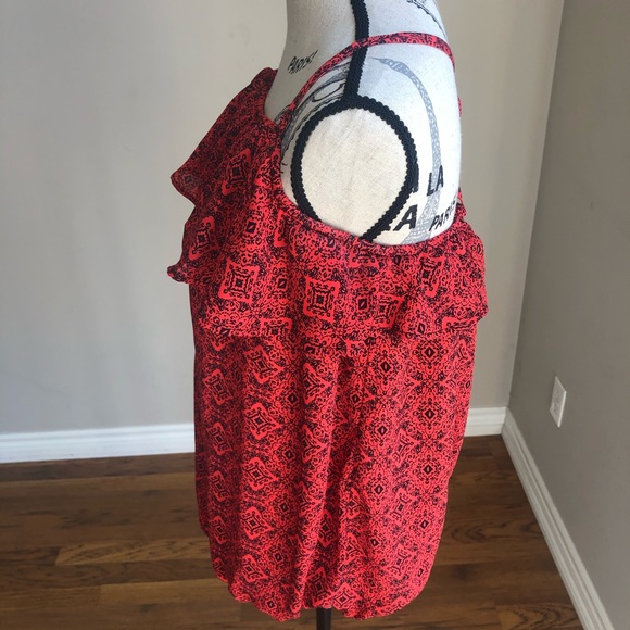 Torrid Tile Print Georgette Ruffle Cami Top 1x - Picture 6 of 8